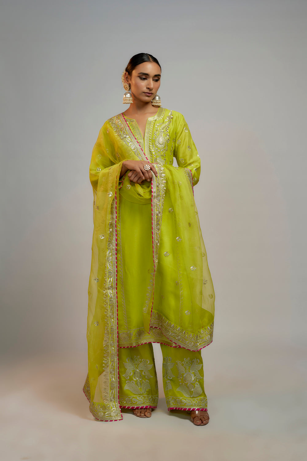 Golconda Amaya Palazzo Set - Auraya Fashion - Gopi Vaid - 