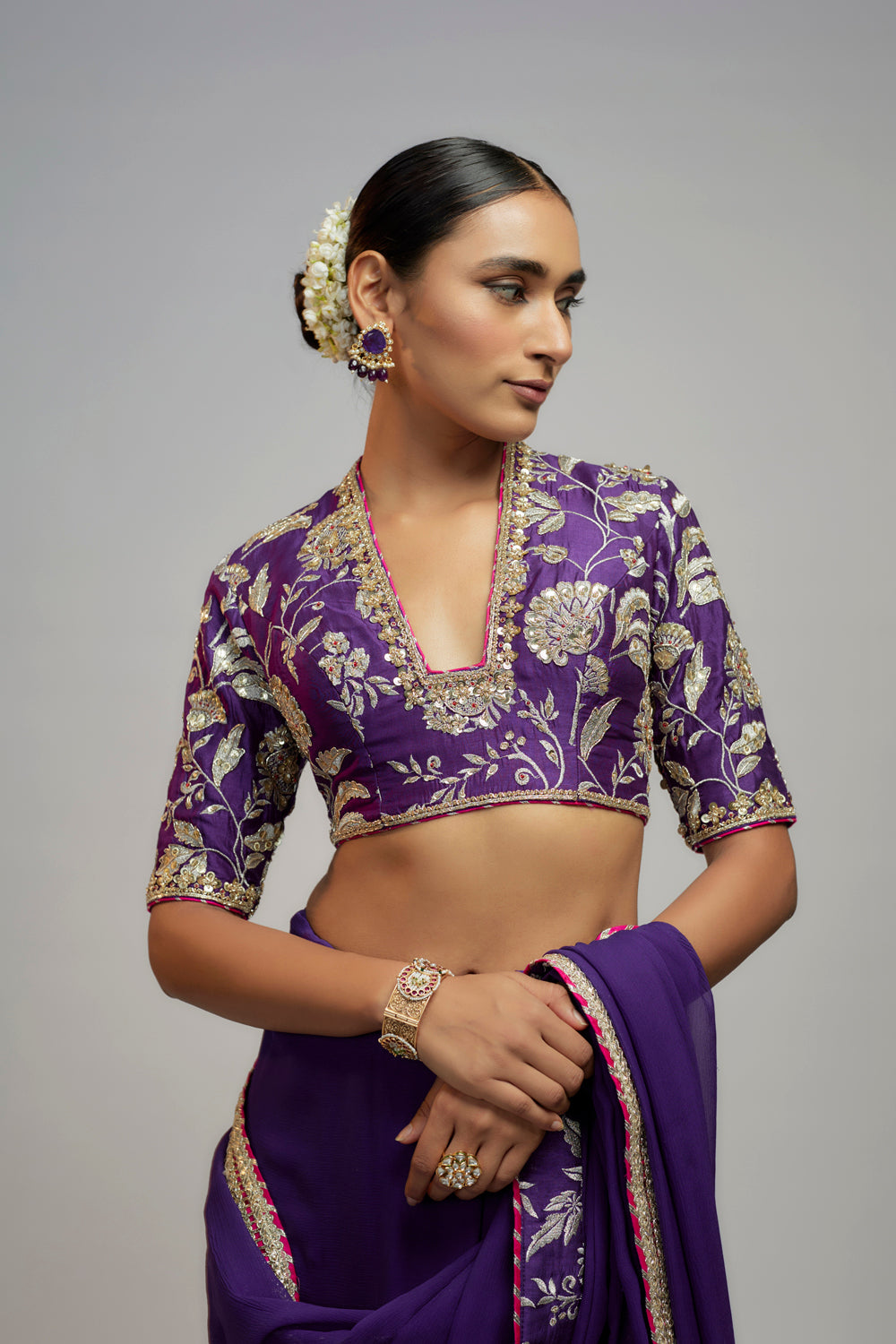 Golconda Myra Saree Set - Auraya Fashion 