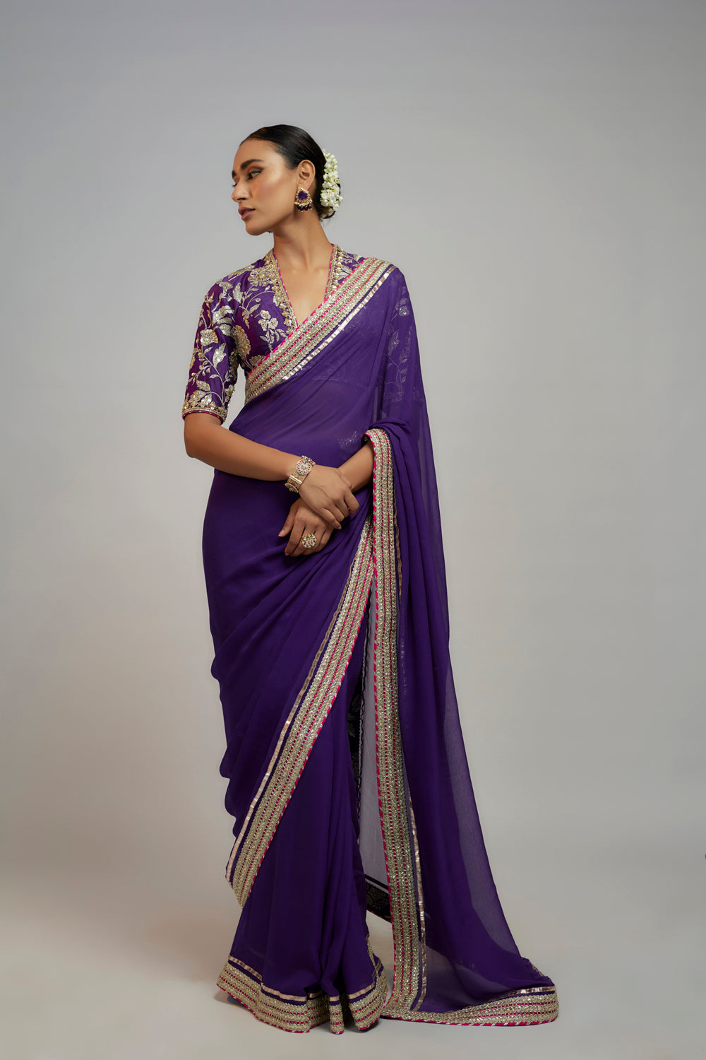 Golconda Myra Saree Set - Auraya Fashion 