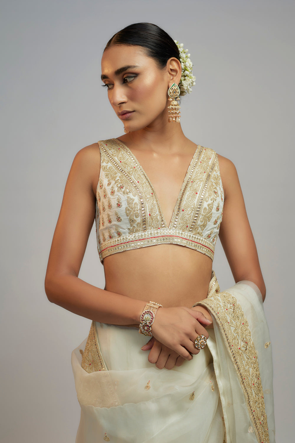 Golconda  Maahi Saree Set - Auraya Fashion 