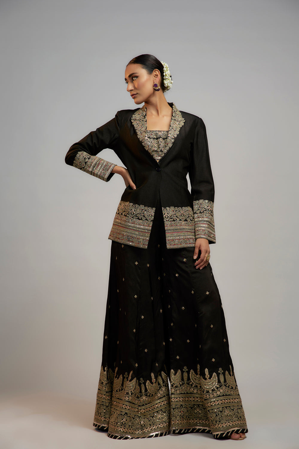 Golconda Afreen Sharara Set - Auraya Fashion - Gopi Vaid - 