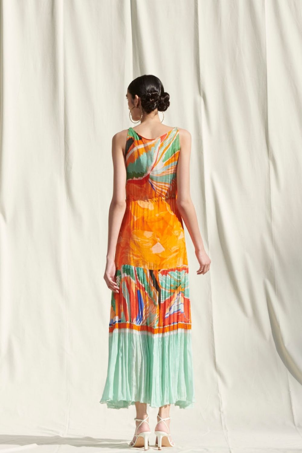 Crinkled Chiffon Dress