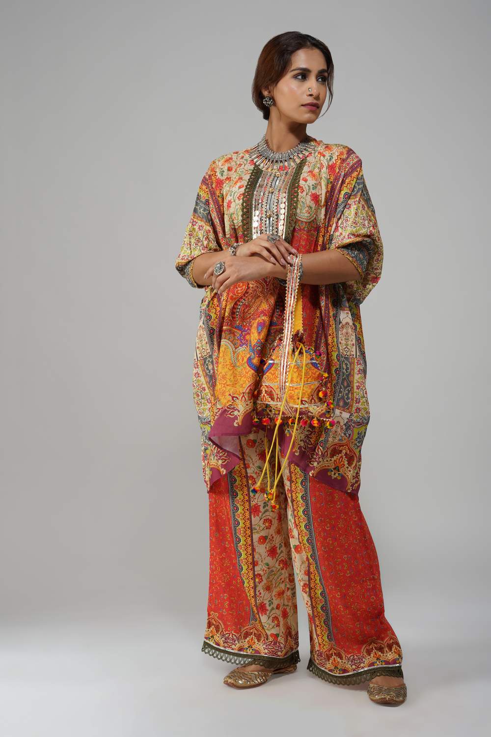 Sawariya Heritage Patchwork Cotton Co-ord Set for Festive Occasions