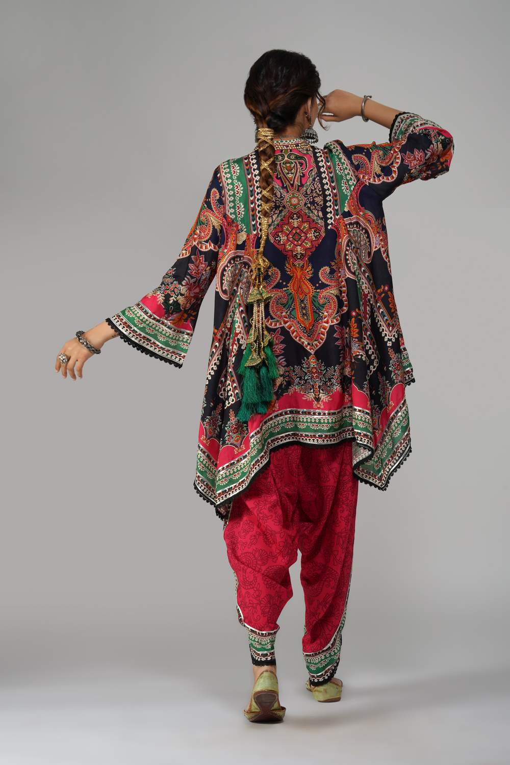 Bohemian Blossom Printed Cotton Muslin Co-ord Set for Women