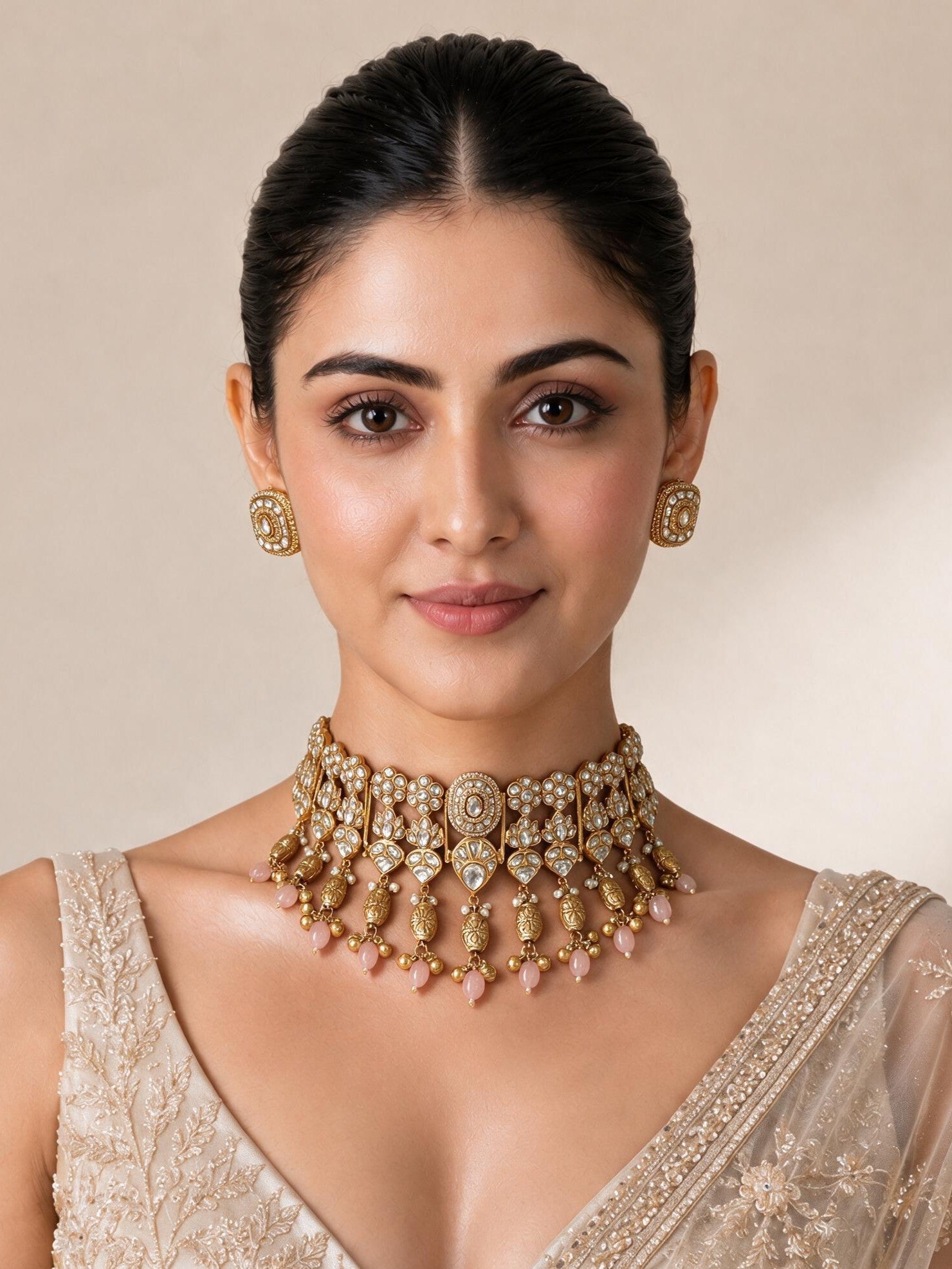 Gold Plated Kundan Choker Set