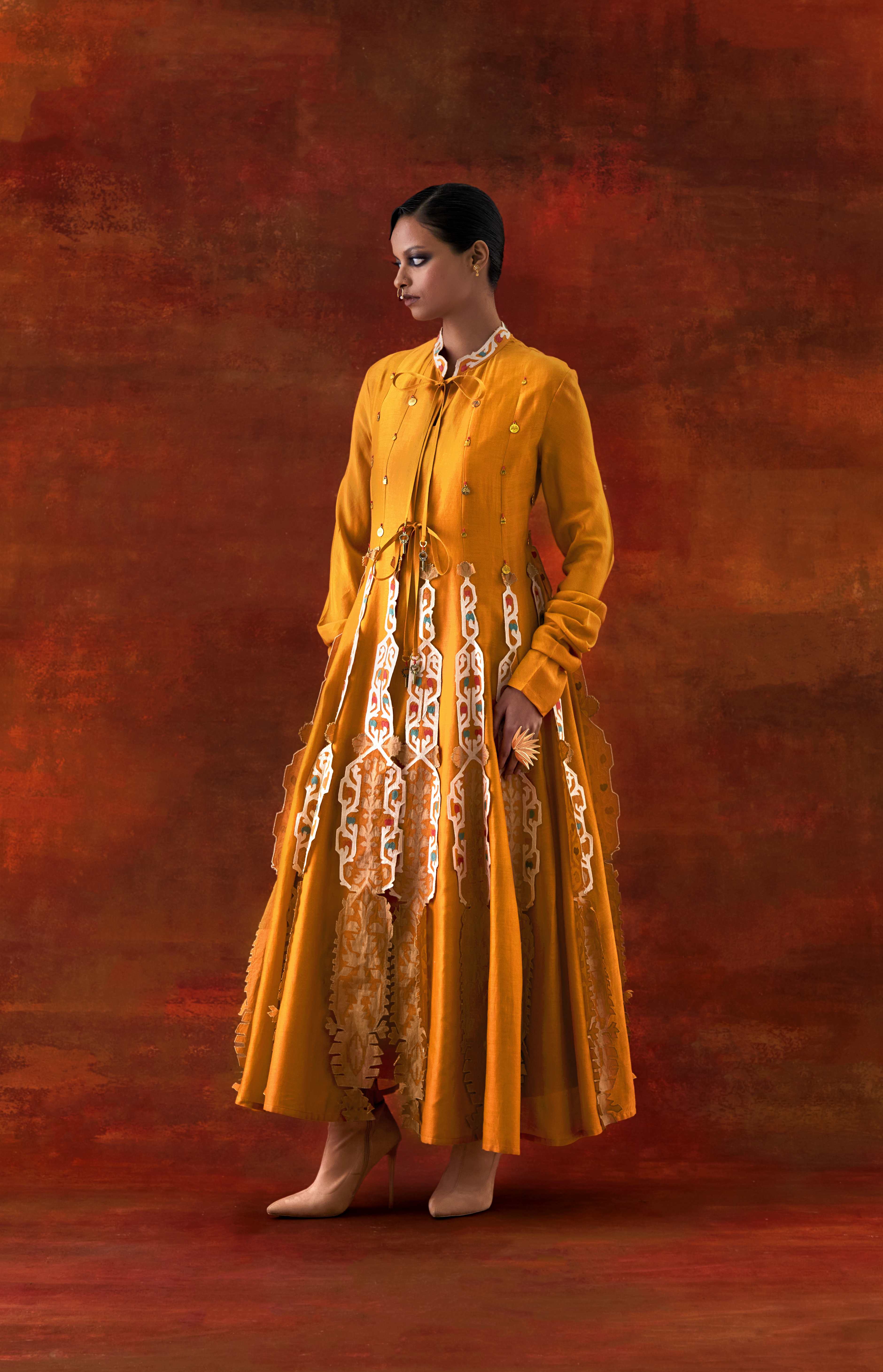 EMBROIDERED KALIDAR WITH SLEEVLESS INNER - image 1