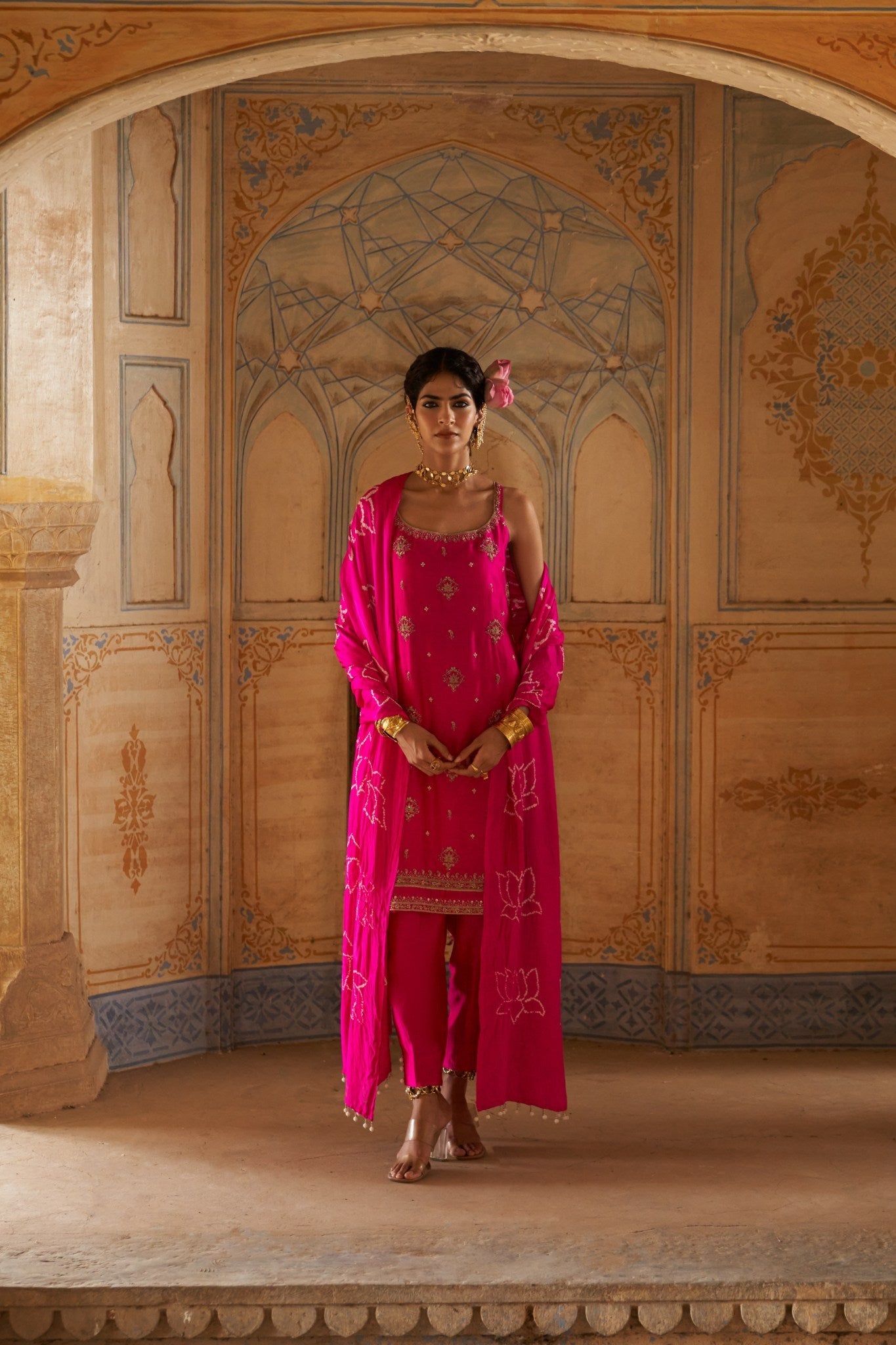 Strappy kamal ka phool suit