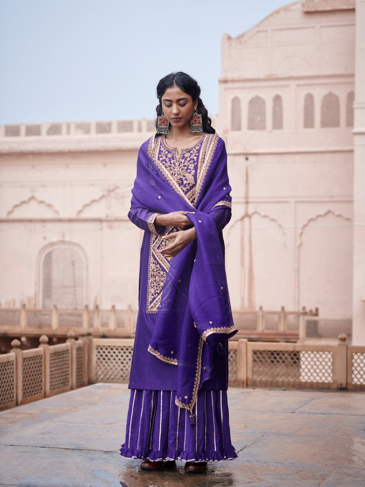 peacock signature sharara set