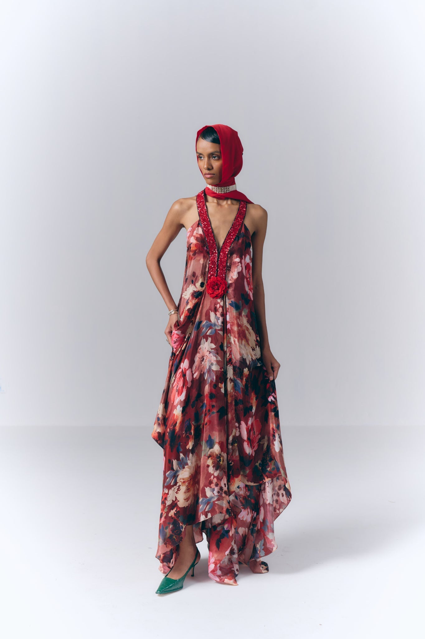 Bloom Printed Long Dress