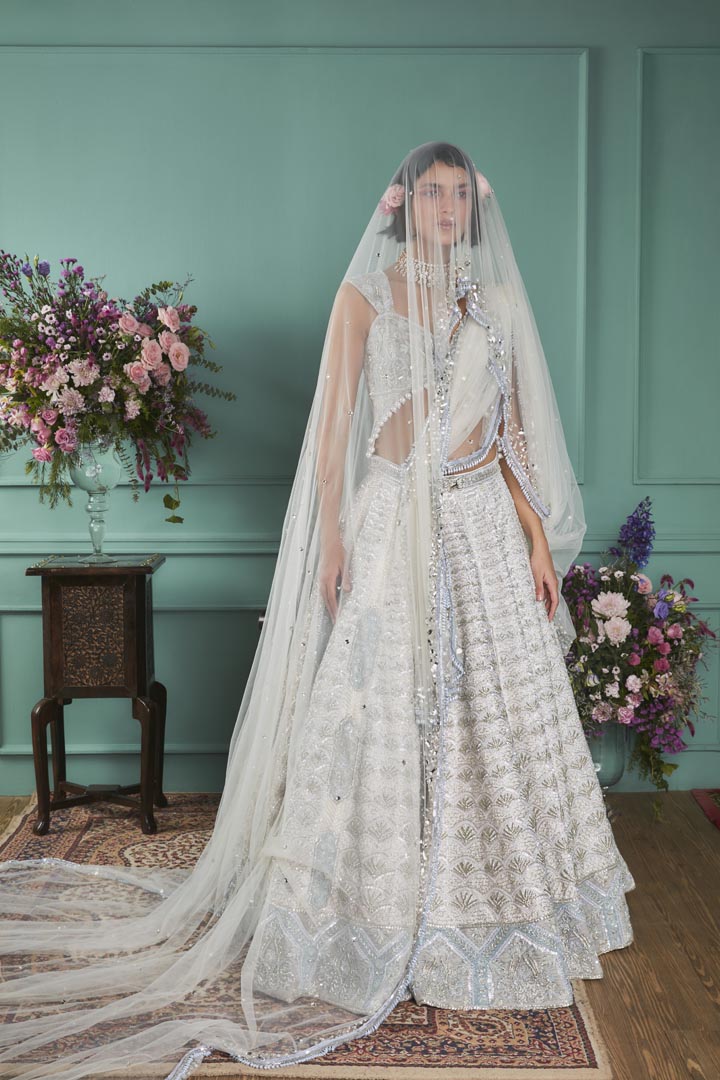 Ivory Lehenga With French Chateau Elements