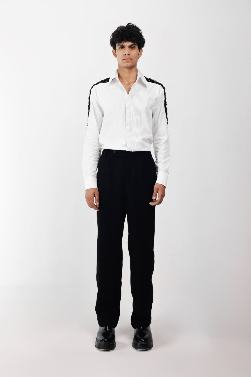 IVORY SHADOWED GLIMMER SHIRT