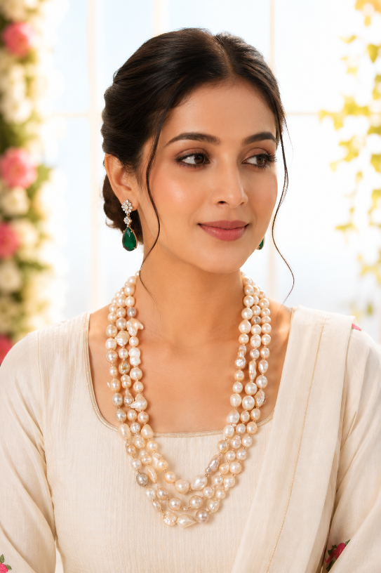 Baroque Pearl Layered Necklace