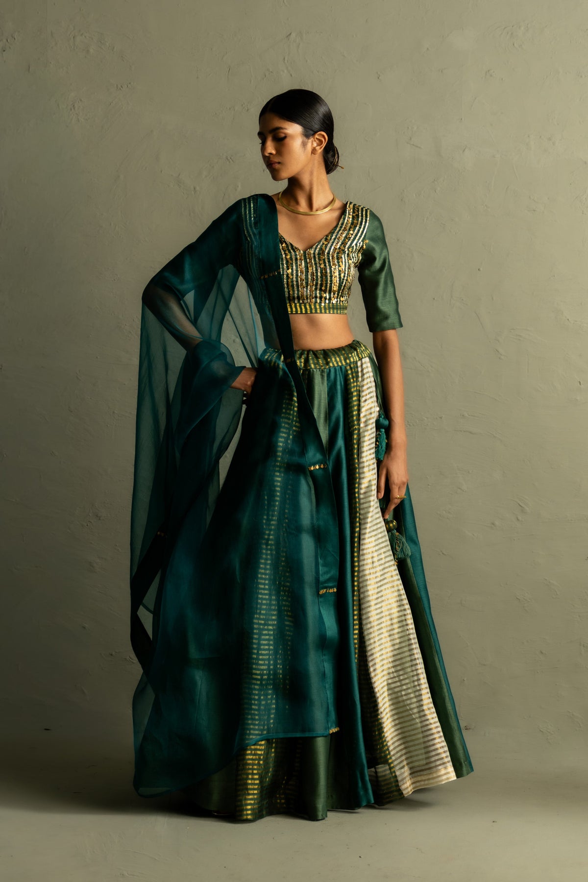 Ojas Emerald Lehenga Set