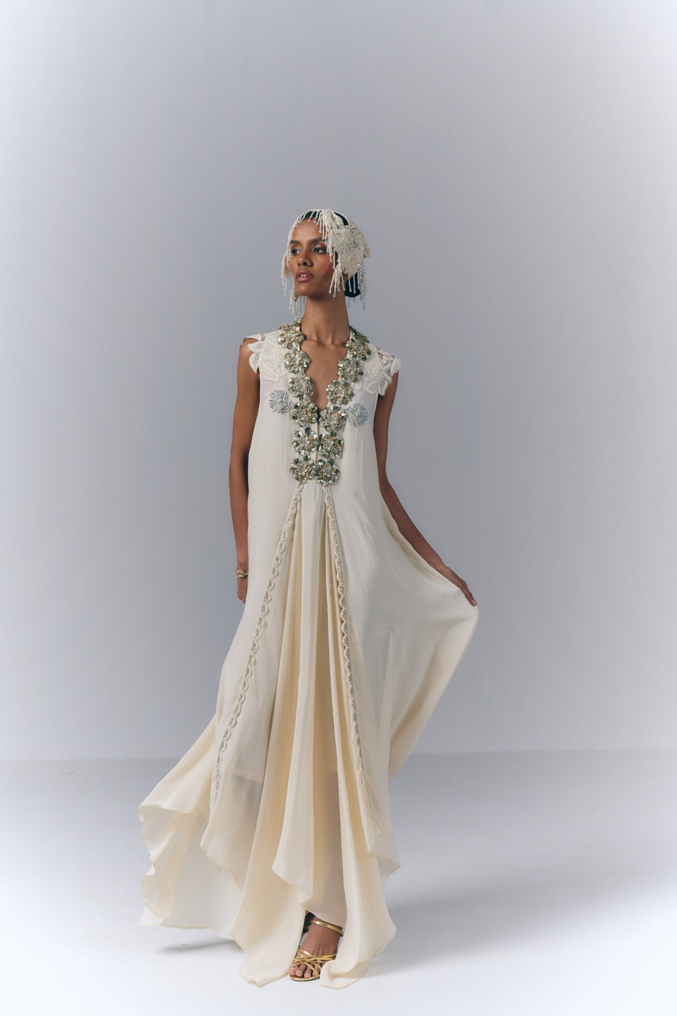 Ivory Cascade Dress