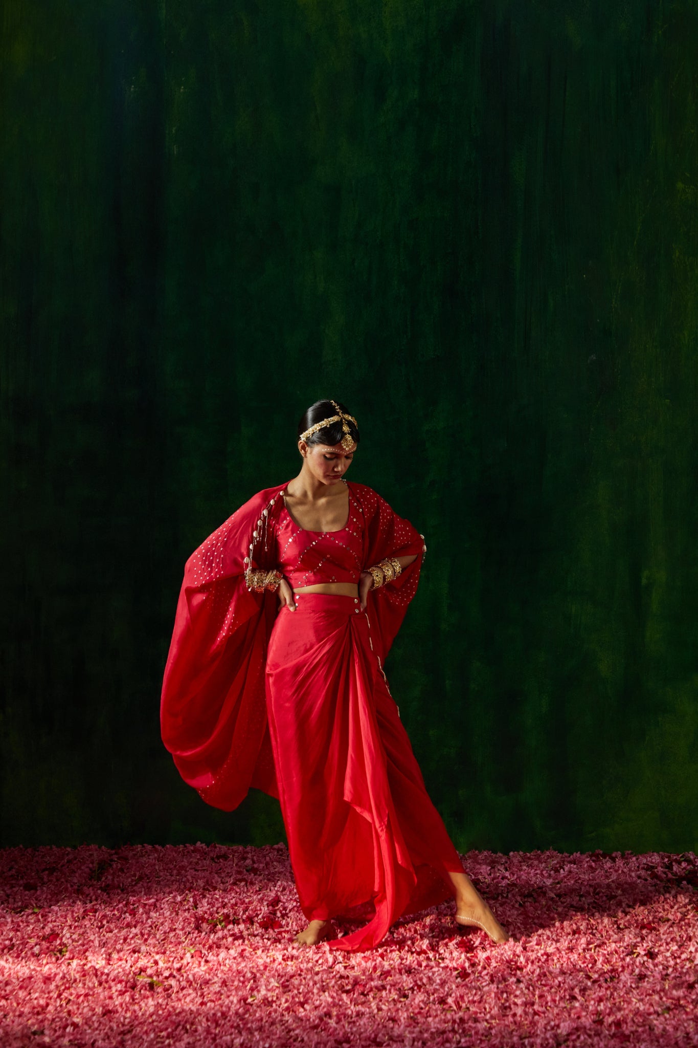 Scarlet Red Cape Set