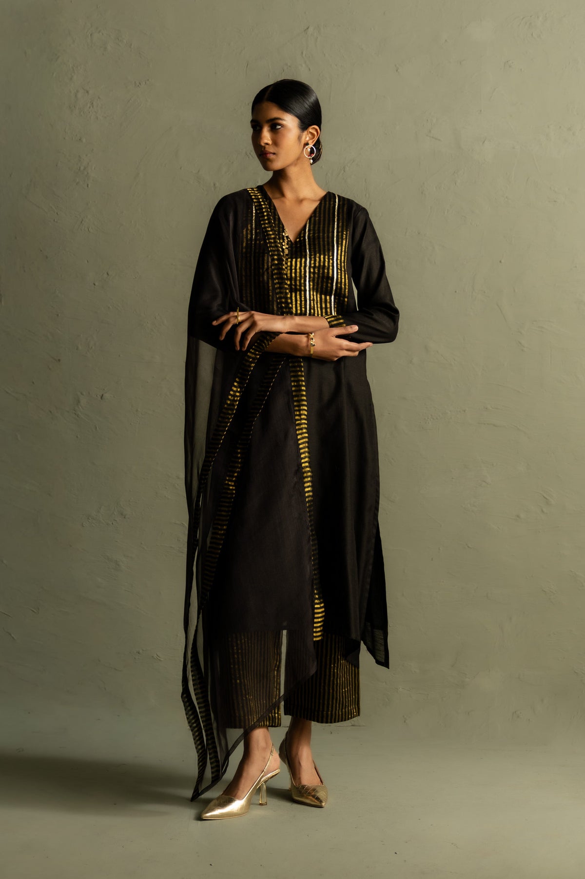 Ojas Tissue Patch Kurta Set