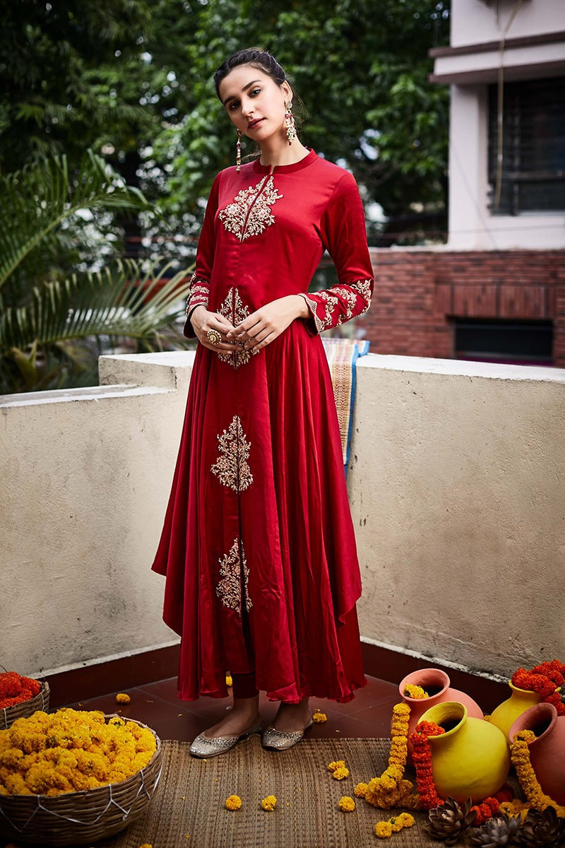 dress with intricate embroidery