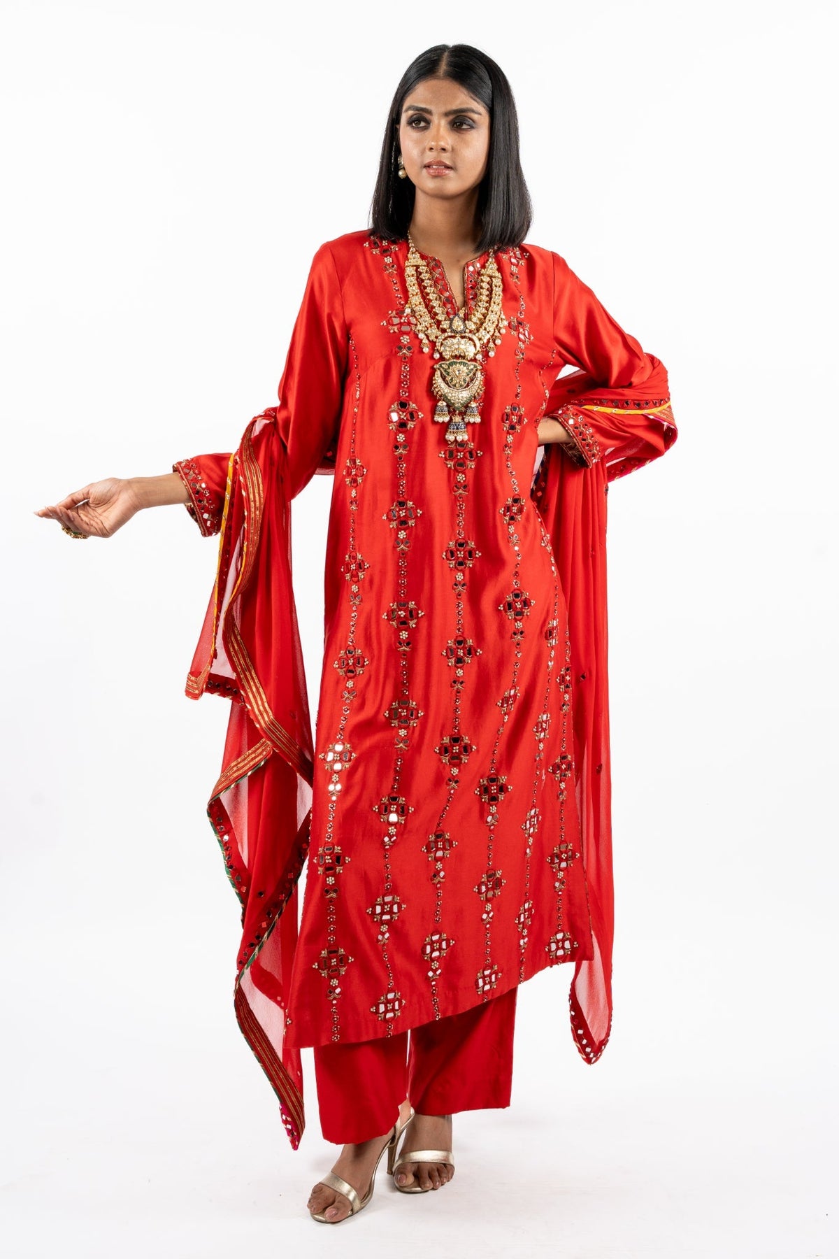 Scarlet Heirloom Embellished Kurta Set