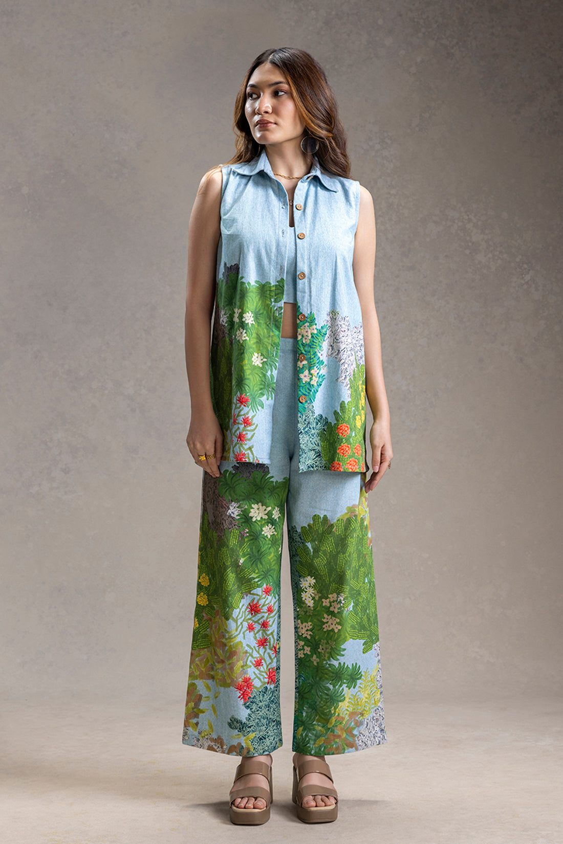Blue Blume Printed Set