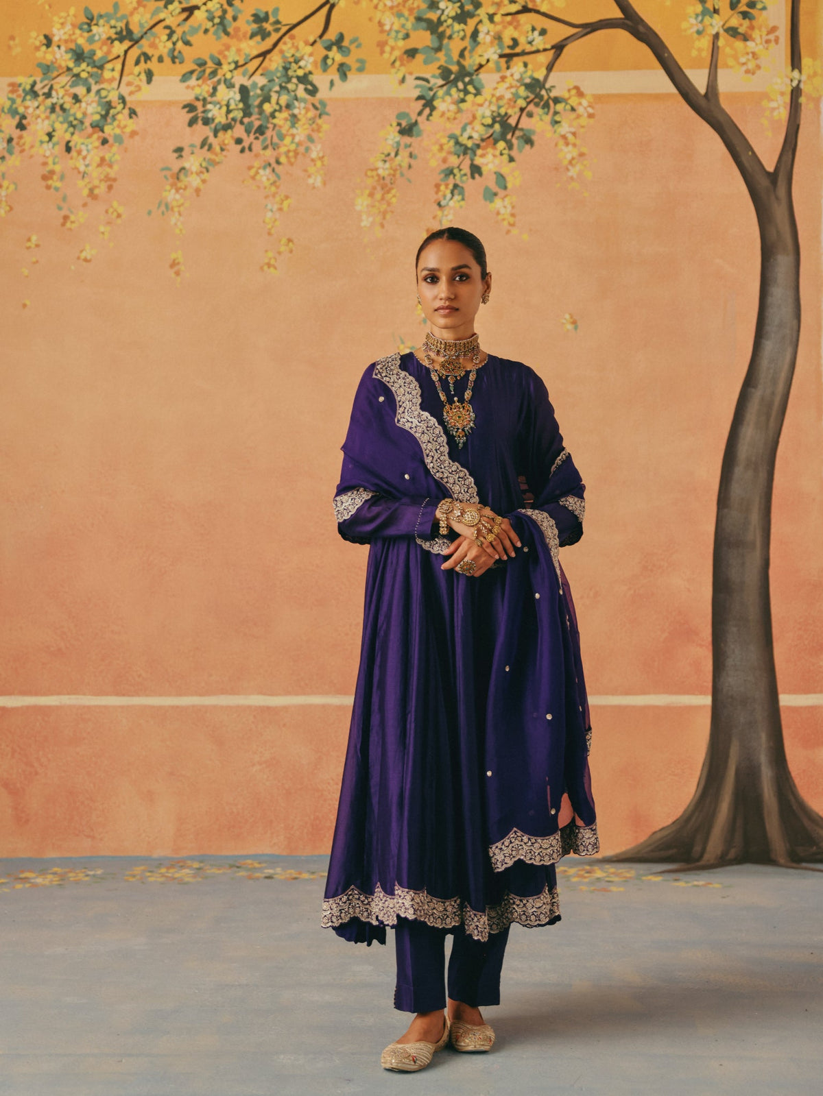 Purple Jhoom Anarkali