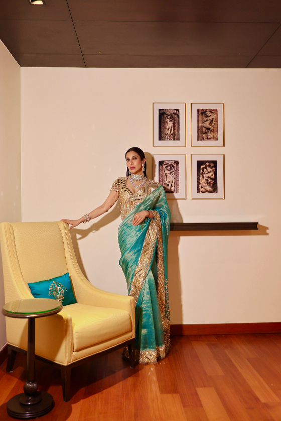 Sophie Choudry in Neelima Saree Set