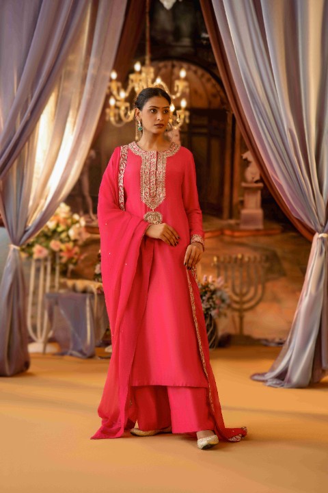 Magenta Straight Long Suit - image 1