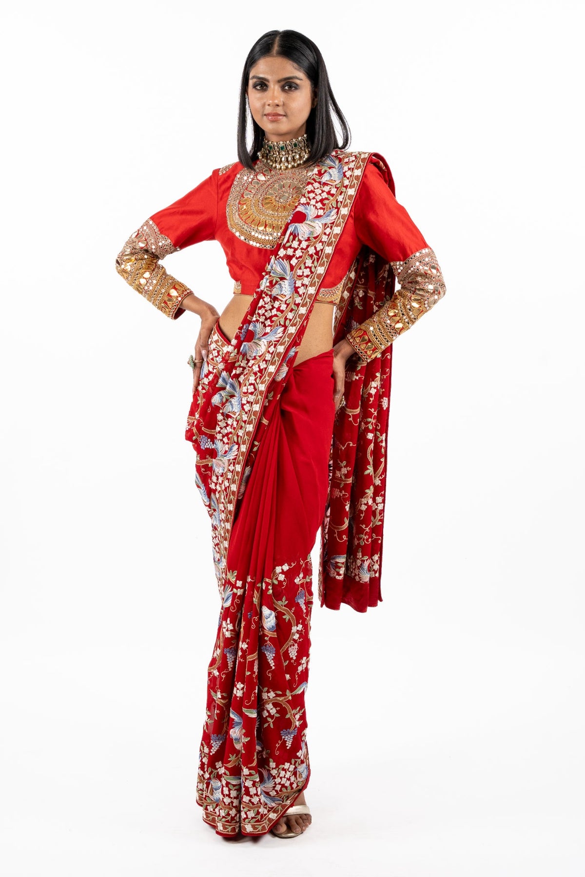 Crimson Couture Embroidered Saree