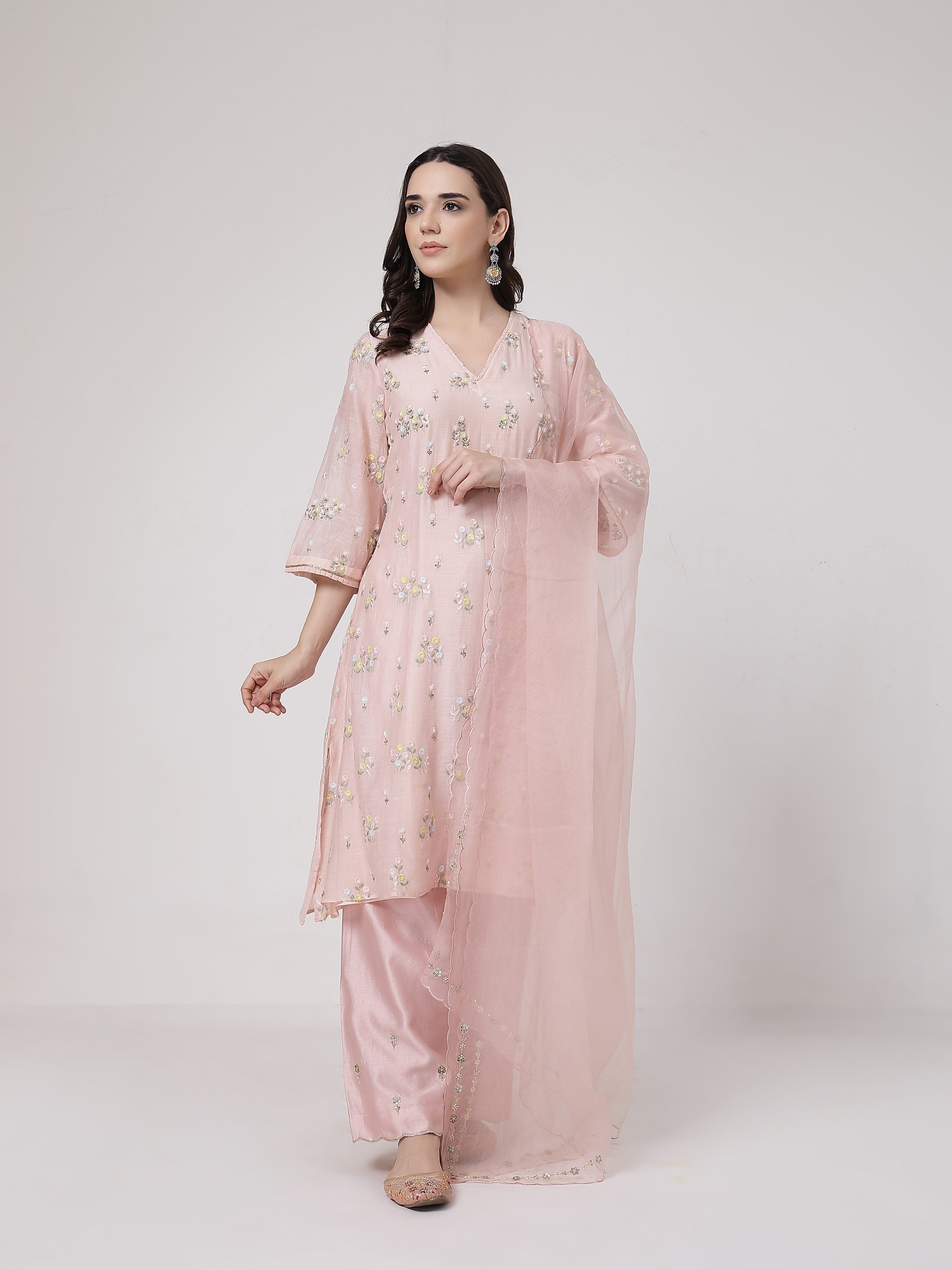 Pankhudi V Neck Set