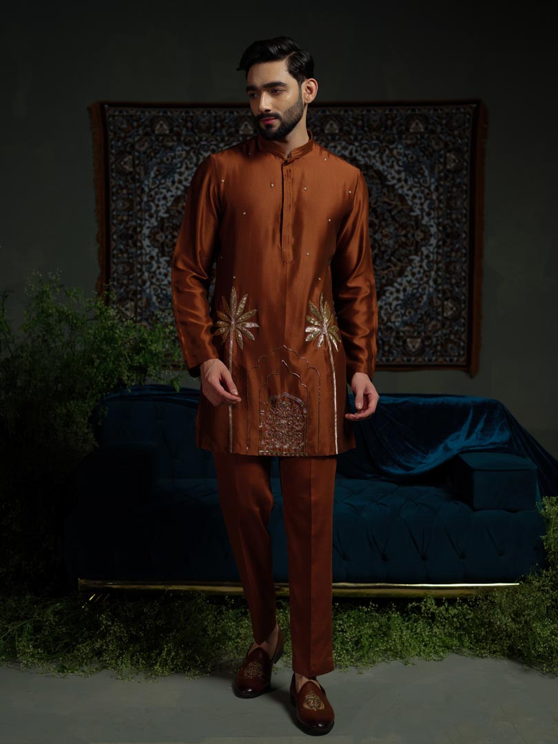 Modern Rust Kurta set
