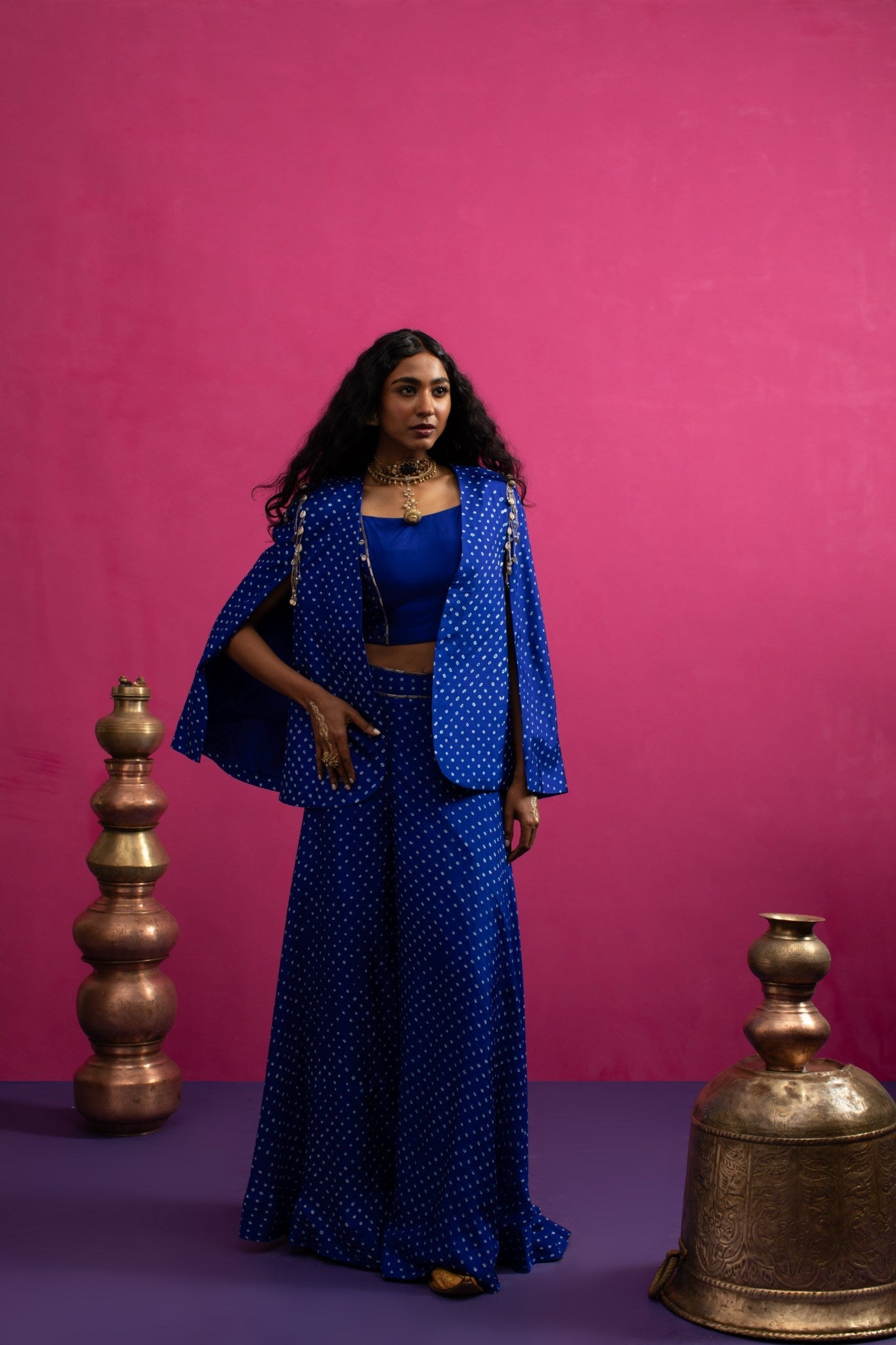 Electrifying blaire cape set