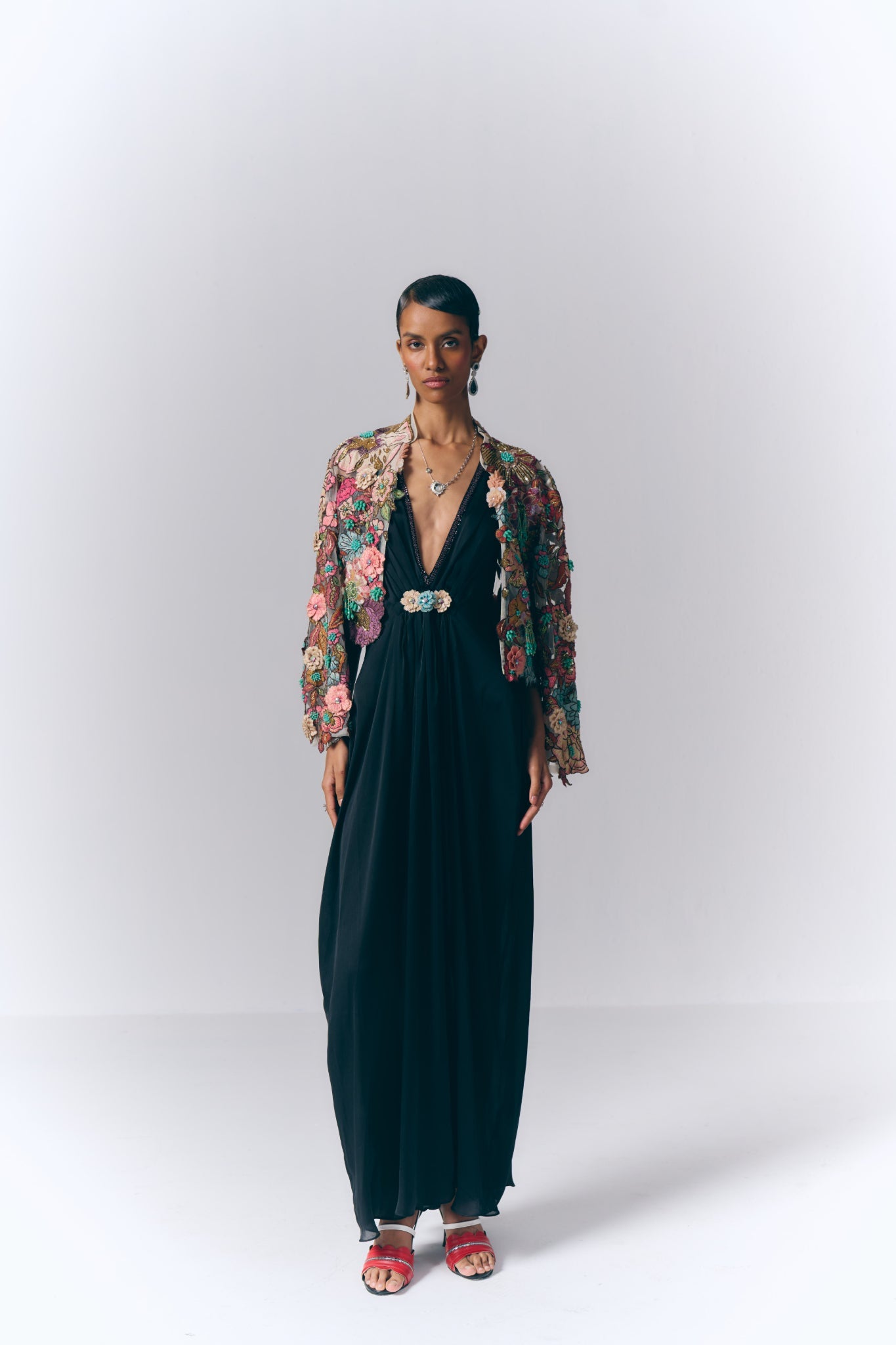 Twilight Blossom Jacket Gown