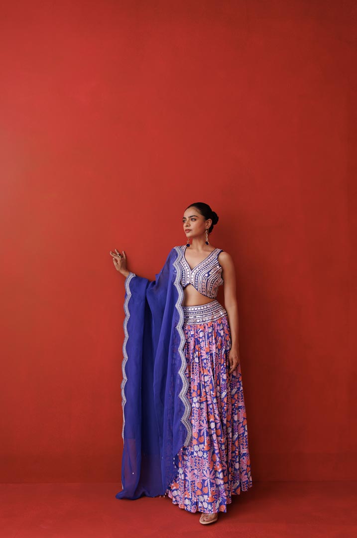 Sapphire serene lehenga set