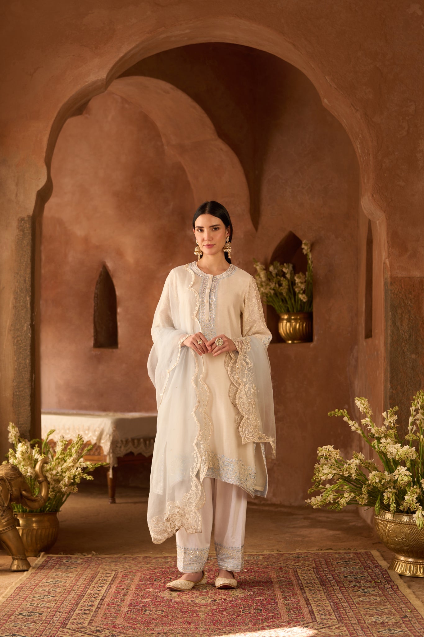 ARSHIYA - DAISY IVORY WITH BLUE CHOGA WITH SALWAR