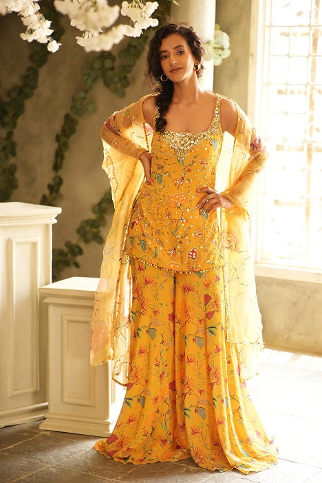 BEAUTIFULLY EMBELLISHED GHARARA SET