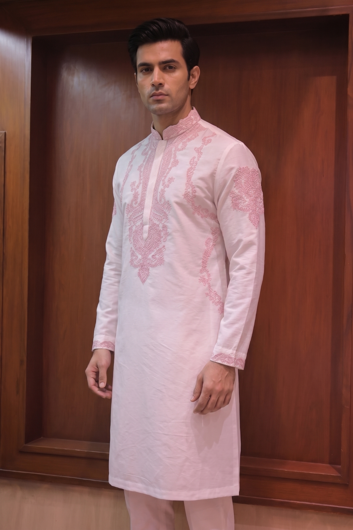 Intricate Paisley Embroidered Kurta