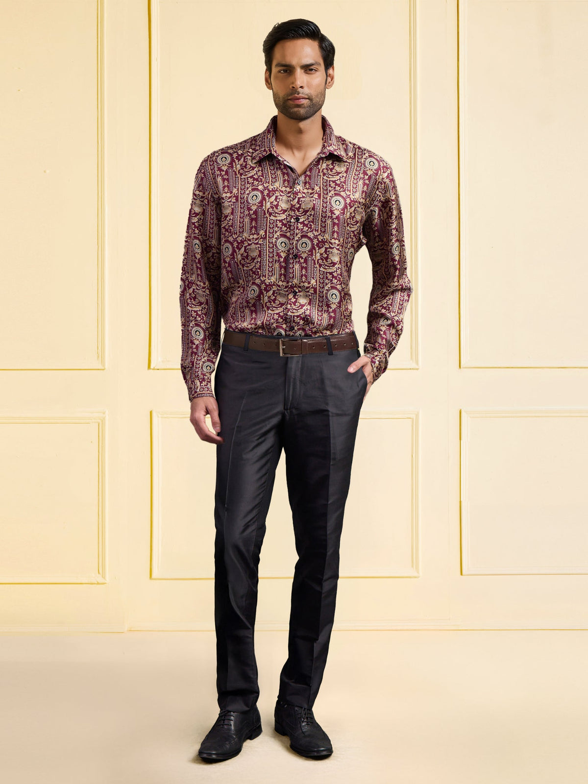 IMPERIAL GARNET PRINTED SHIRT