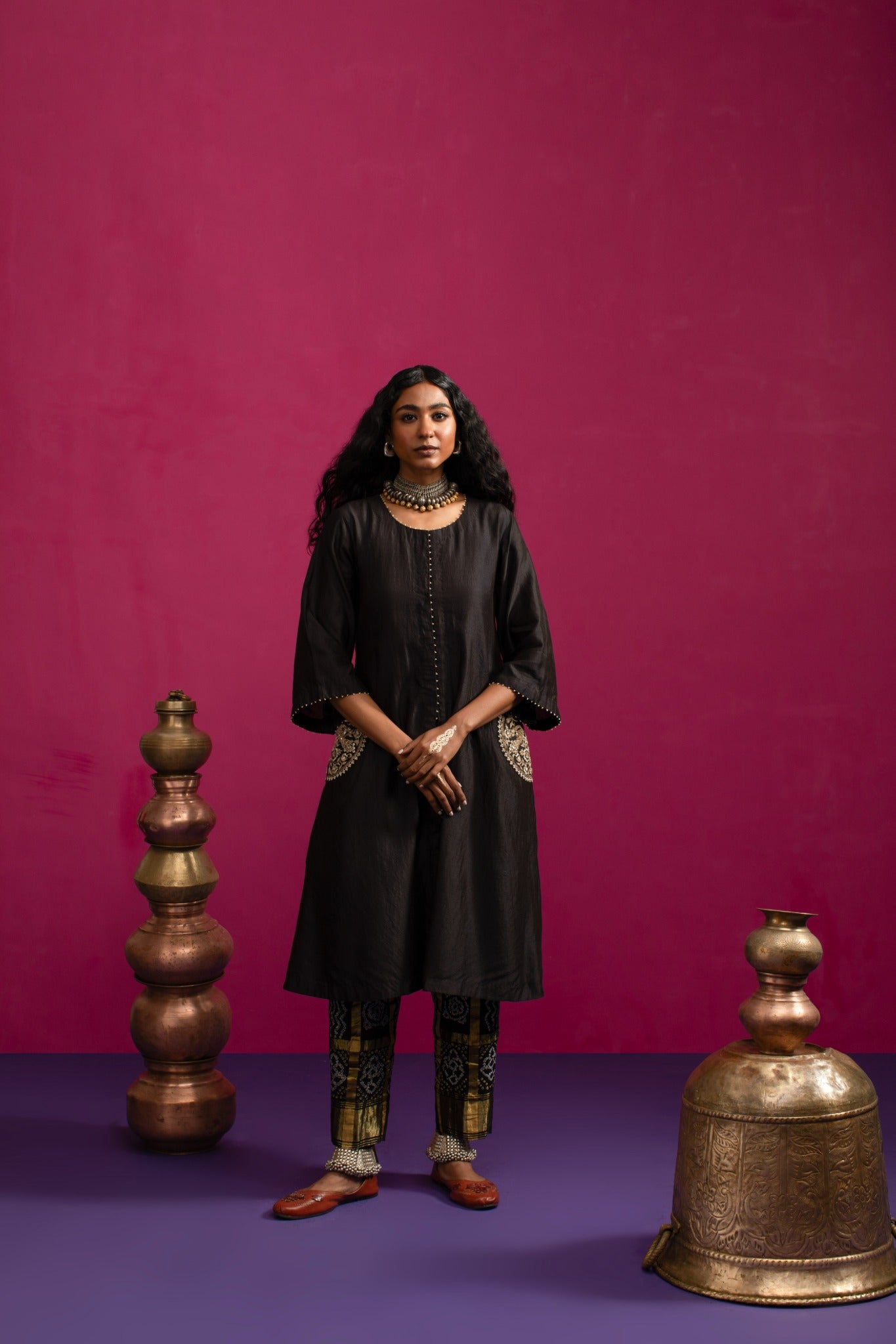 Peacock pocket kurta set