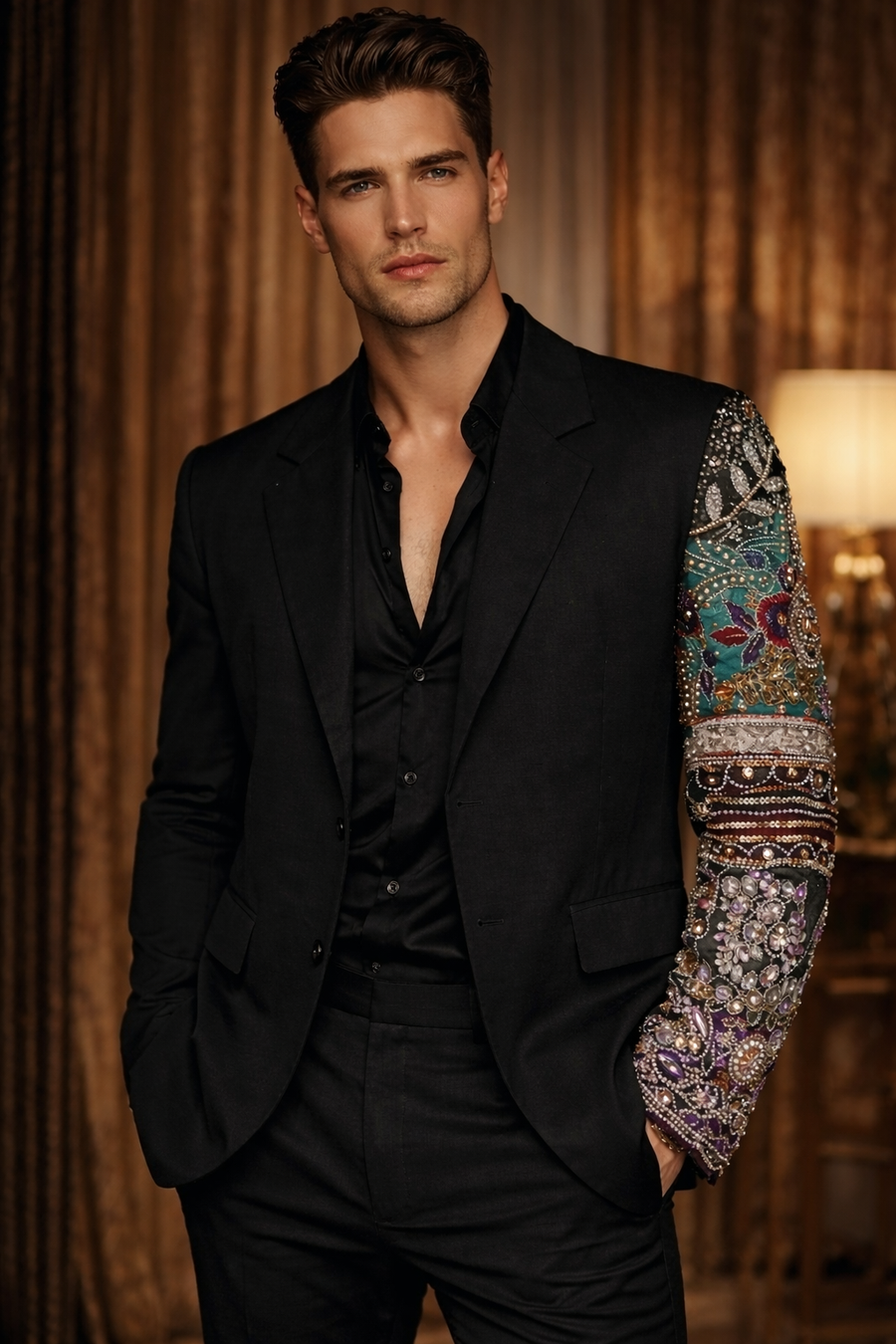 The Rajya Blazer - Structured Handcrafted Patchwork Tailored Jacket