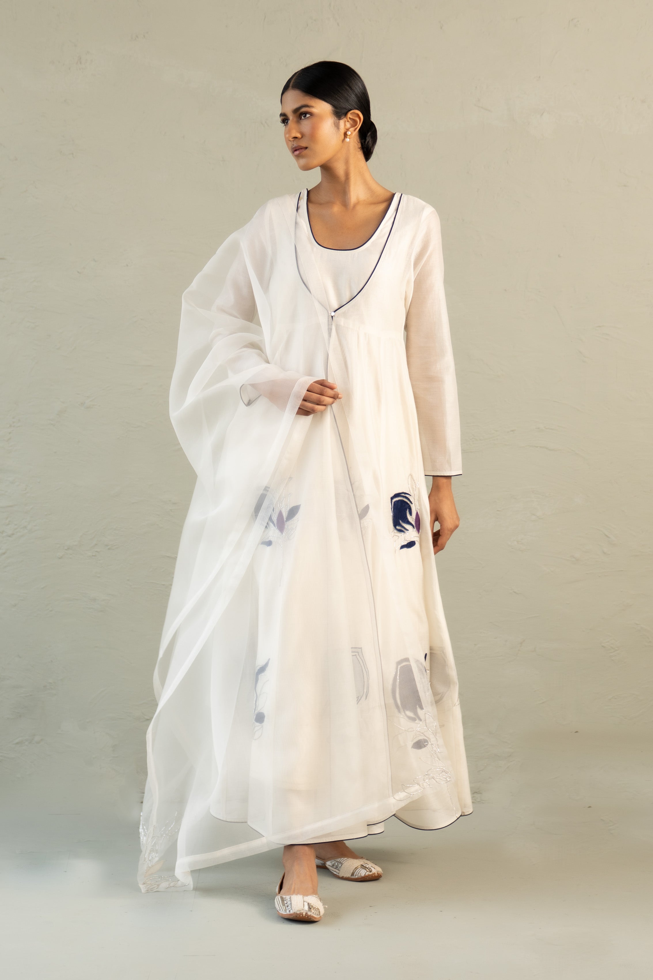 Blue Edit long dress/anarkali