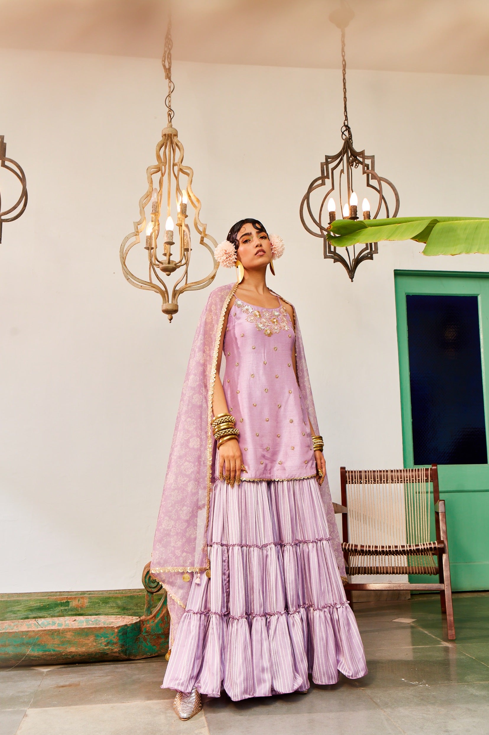 Lilac Sharara Set
