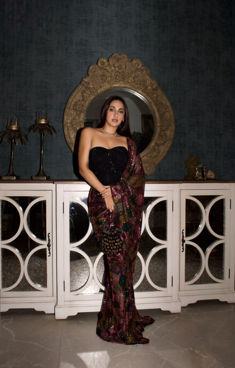 Akanksha Kapoor in Yasmeen Corset Saree Set