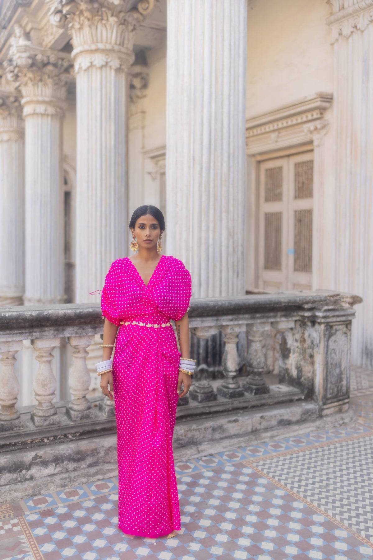 Kimono bandhni dress