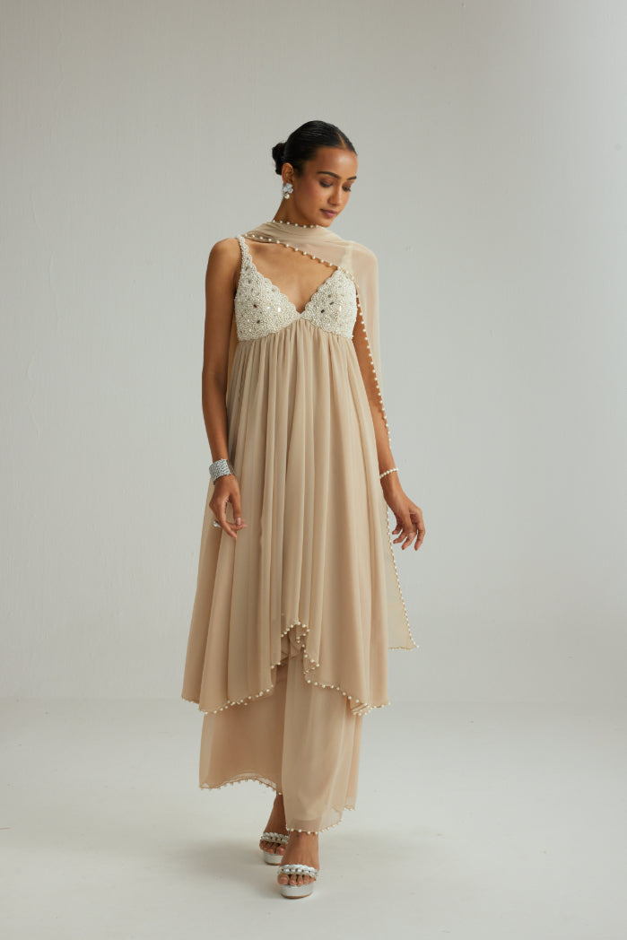 Light Beige Kurta Set