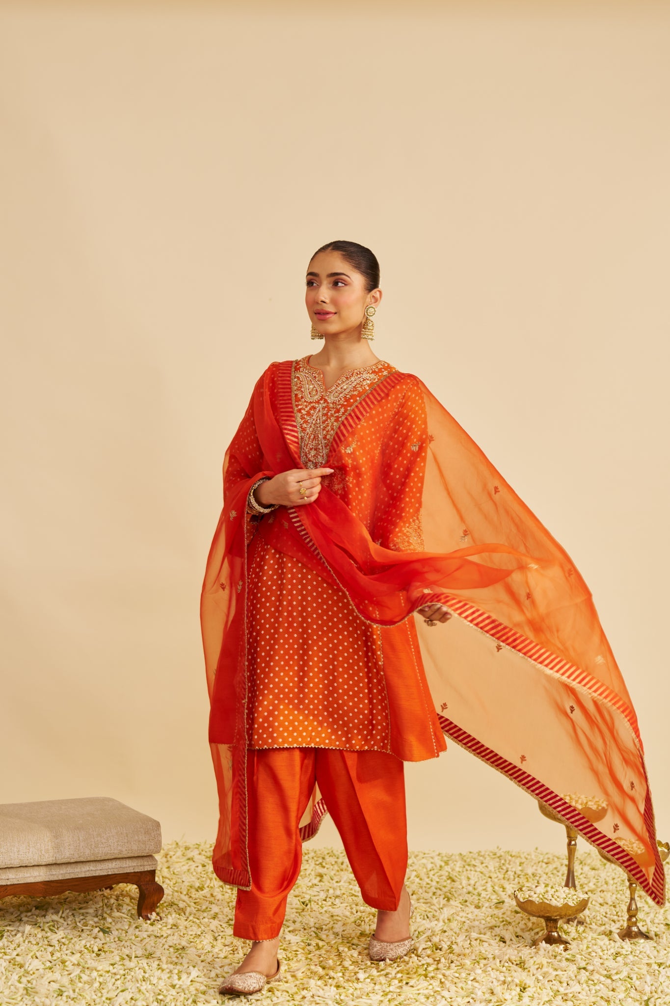 KAYRA - SHORT GATHERED CHAUGA WITH SALWAR