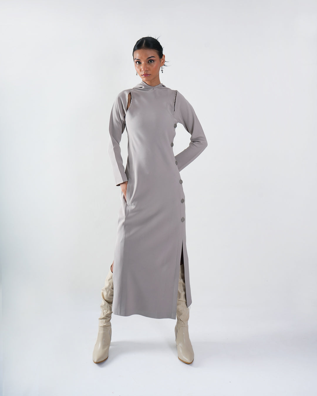 Luna Asymmetric Shift Dress