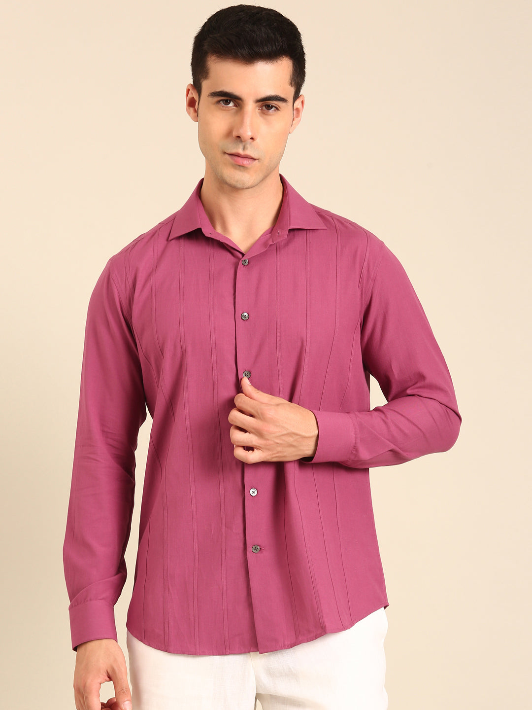 Light Purple Malai Cotton Shirt