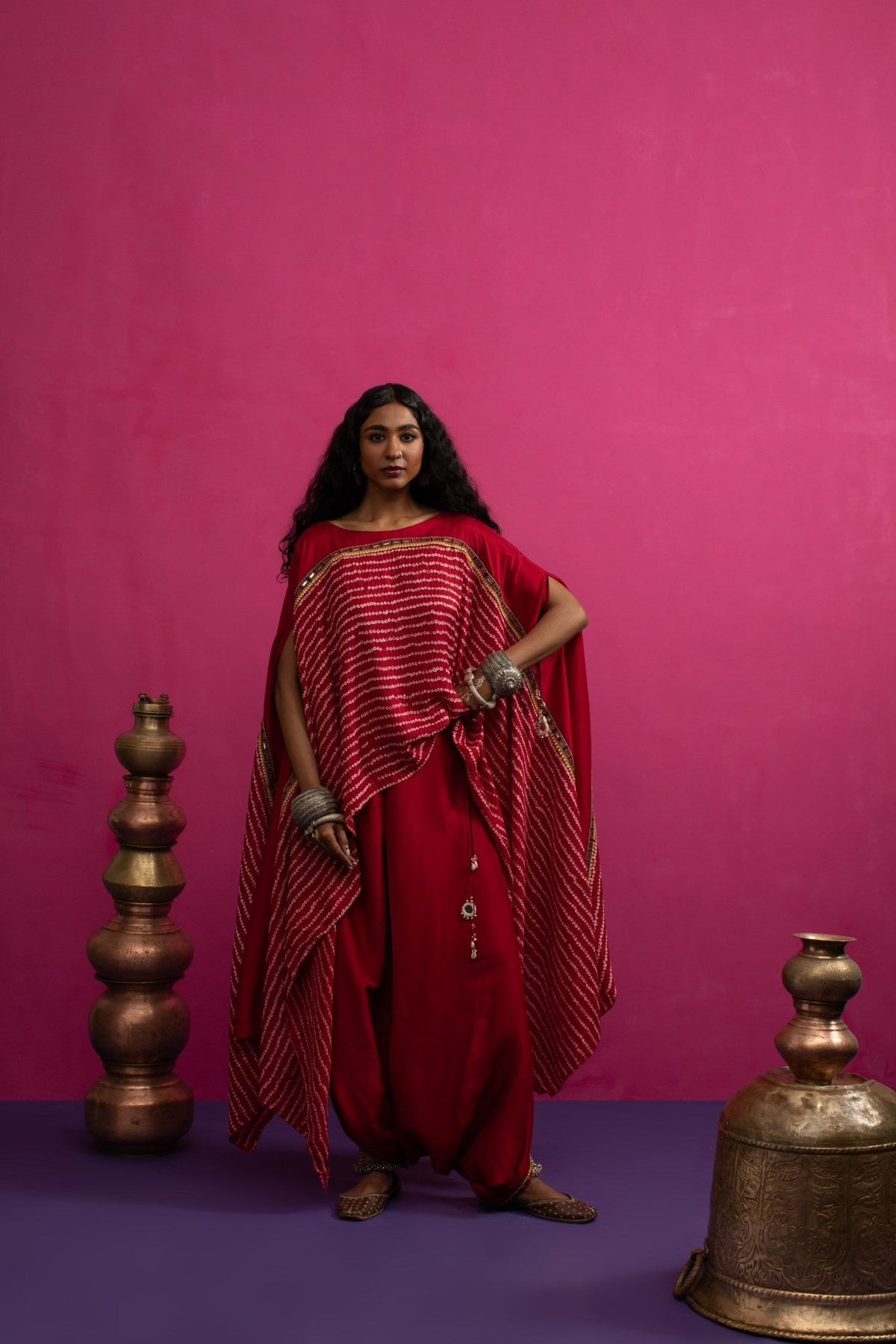 Mangalya asymmetrical cape set