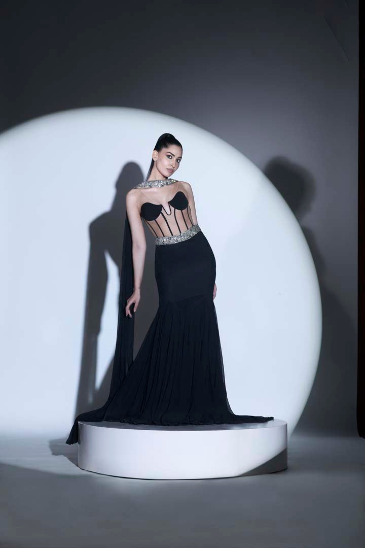 Black Corset with Skirt