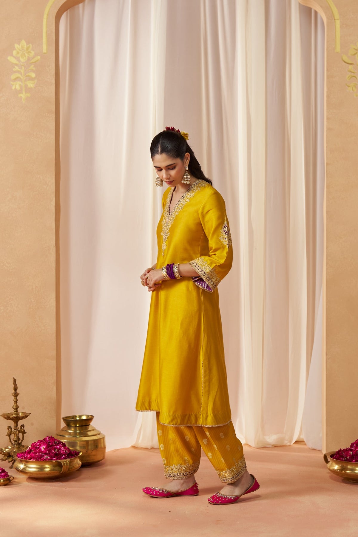 Liana Mustard Chauga with Salwar with Dupatta