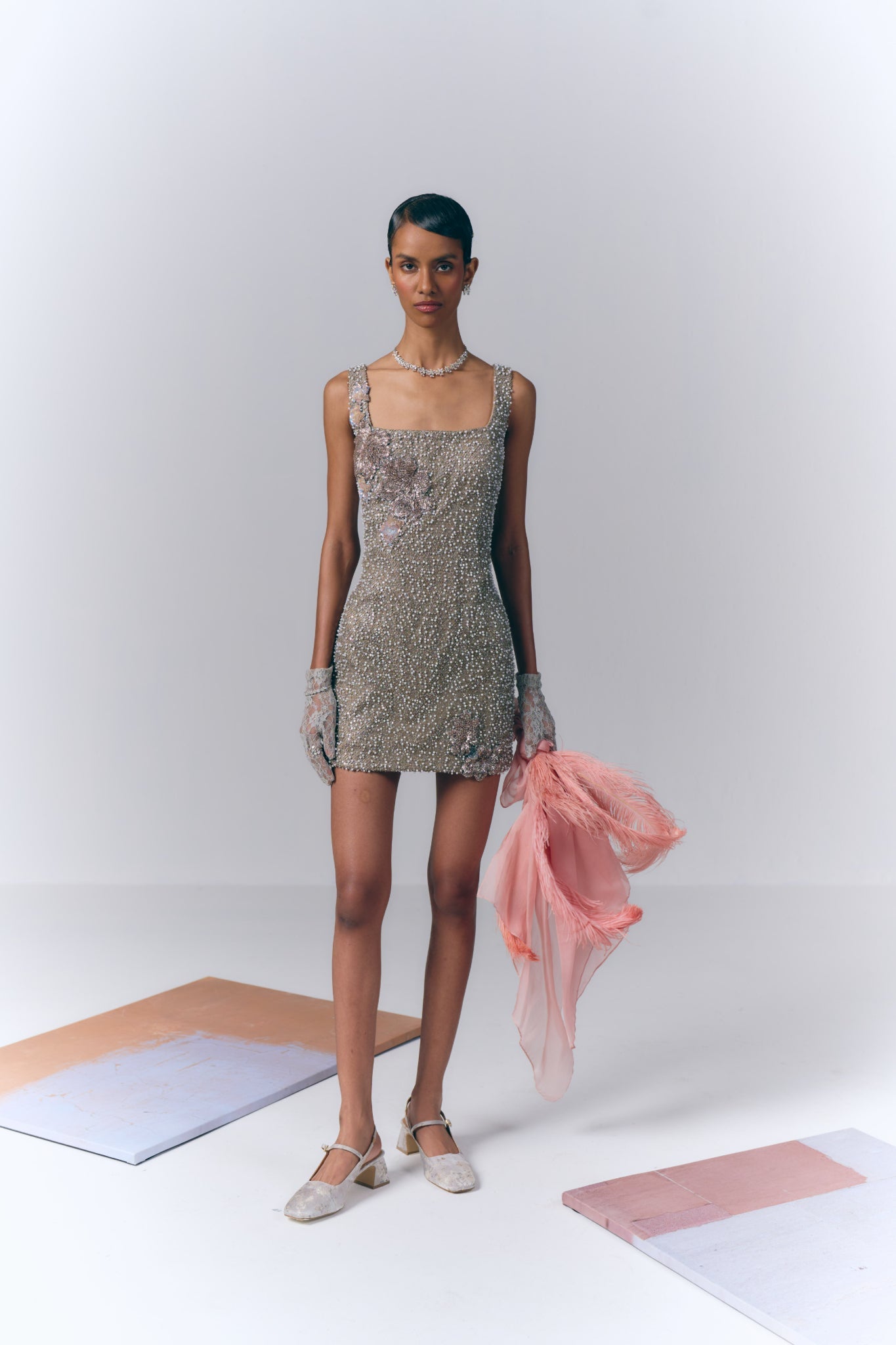Embroidered Short Dress